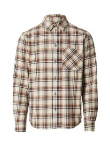 Клетчатая рубашка ABOUT YOU x Kevin Trapp Regular fit Button Up Shirt, цвет light beige/brown