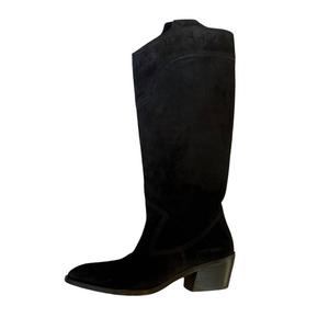 Женские высокие ботинки Arcadia из черного велюра 03 Pedro Garcia