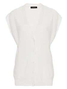 Fabiana Filippi топ с V-образным вырезом и пайетками, белый