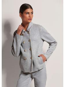 MADELEINE Двусторонний пиджак серебристо-серого/бежевого цвета