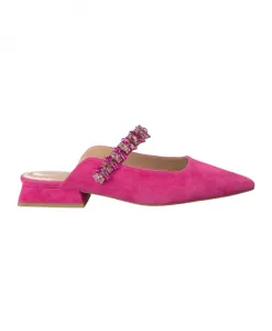 Туфли на высоком каблуке с ремешками, украшенными стразами. Alma En Pena, розовый