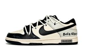 Nike Dunk Sacred Church Противоскользящие износостойкие и ударопрочные низкие кроссовки для скейтбординга Унисекс Бежевый Черный