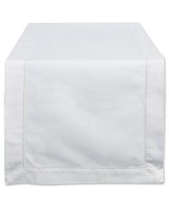 Скатерть-дорожка для кухонного стола, вышитая по краю, 14" x 108" Design Imports, Open White
