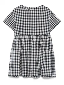 Платье в клетку гингем Il Gufo, синий