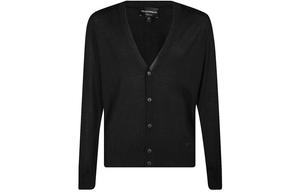 Кардиган с V-образным вырезом EMPORIO ARMANI, черный