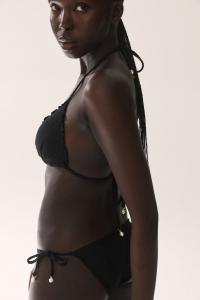 Плавки бикини со стрингами на завязках H&M, черный