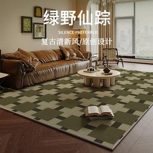 Budis Ковер 300х400 см для гостиной, винтажный стиль, зеленый, утолщенный, звукоизоляционный, водостойкий, нескользящий, легко чистить, Jade Flowing Dan