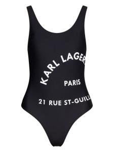 Karl Lagerfeld купальник с логотипом, черный