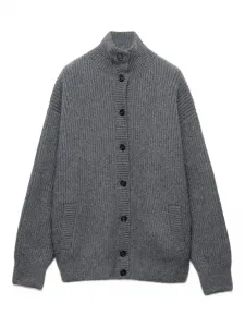 Кашемировый кардиган Prada, серый