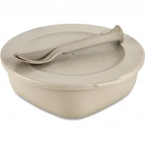 [T] Ланч-бокс KOZIOL «CONNECT BOX READY», (набор, 5 предметов, коробка с крышкой + 1 набор столовых приборов, состоящий из 1 ножа, 1 вилки, 1 ложки), биоциркулярный материал, можно мыть в посудомоечной машине, без меламина, подлежит вторичной переработке