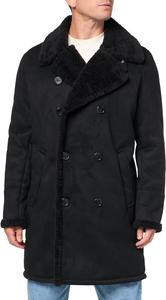 GUESS мужское теплое пальто из искусственного меха, Black