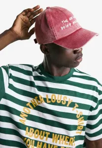 Вышитая кепка Bershka, Dark Red