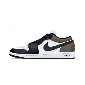 Jordan Баскетбольные кроссовки Air 1 Ink Mocha Cushioning Low Top Vintage унисекс, черно-коричневые