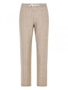 Полосатые брюки Barba, нейтральный