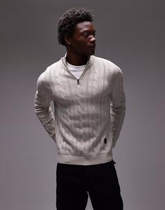 Джемпер Paul Smith с застежкой-молнией на четверть оборота, бежевый Ps Paul Smith