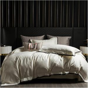 Generic Комплект постельного белья V-intage из египетского хлопка 1000TC жаккард темно-серый Gray