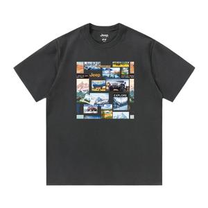 Футболка для школьников с круглым вырезом Moderate Jeep, темно-серый