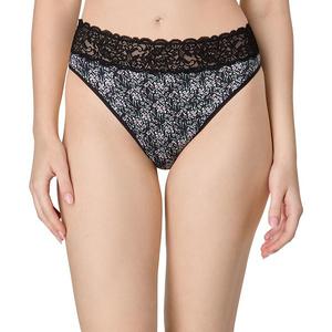 Женские высокие трусики с кружевной отделкой dmplhb Maidenform, Black Ditsy Print