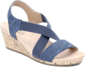 Женские сандалии LifeStride, модель Mexico на клиновидной подошве, светло-синий