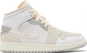 Кроссовки Air Jordan 1 Mid SE Craft GS Inside Out, белый