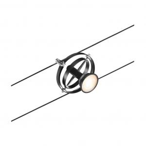 Paulmann Wire Systems, матовый черный, круглый GU5.3