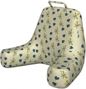 Наволочка для подушки для чтения Lunarable Dragonfly, геометрический узор с повторяющимися стрекозами и светлячками, мягкая, без наполнителя, размер XL, цвет «Кадетский синий, ночной синий»., Cadet Blue Night Blue