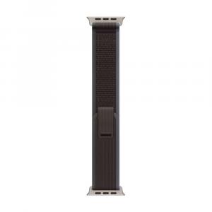 Ремешок Apple Trail Loop Blue/Black, 49 мм, M/L, Natural Titanium Finish