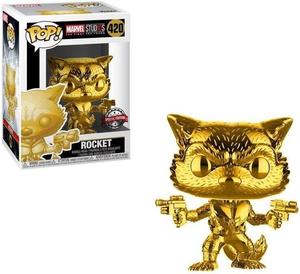 Фигурка Funko Pop! Marvel Studios 10th Anniversary 420 Guardians of The Galaxy Rocket Raccoon Gold Chrome Exclusive