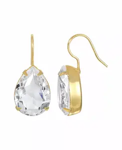 Женские серьги-капли из хрустальной проволоки 2028, yellow