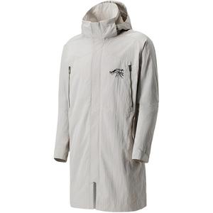 Ecco Тренч BAISHAN,LIANMINGKUAN FW25 мужской песчано-гравийный серый