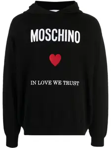 Худи с надписью Moschino, черный