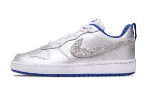 Кроссовки для скейтбординга Court Borough с противоскользящей подошвой, износостойкие, низкие, для детей, цвет Liquid Silver, для подростков Nike, Liquid серебряный