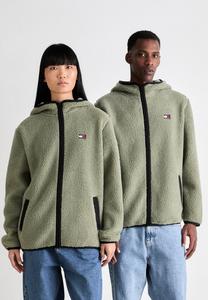 Флисовая куртка Tommy Jeans BADGE ZIP UNISEX, Utility Sage/Olive
