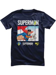 Футболка Superman Look Up T-Shirt синего цвета Superman