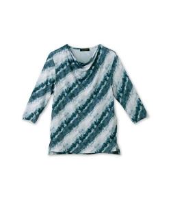 Топ с драпировкой и асимметричным принтом от TORNADO MART