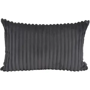 Декоративная подушка Velo из вельвета, включая наполнение, 60x60 см, подушка для спины, диванная подушка H.O.C.K., Schwarz + unifarben