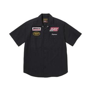 Рубашка Supreme x Vanson Leathers Short-Sleeve Work Shirt 'Black'