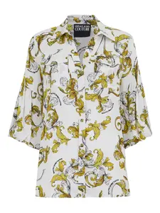 Рубашка с цветочным принтом Versace Jeans Couture, белый