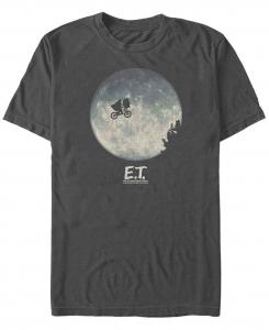 Инопланетянин футболка с коротким рукавом с силуэтом логотипа внеземной мужской печально известной сцены с летающим велосипедом Fifth Sun, мульти