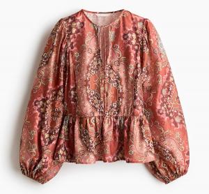 Блузка H&M Peplum, оранжевый