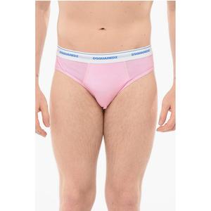 Хлопковые трусы с логотипом на поясе Dsquared2, мультиколор