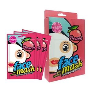 Персиковые укрепляющие + осветляющие маски для лица (10 шт.) Bling Pop