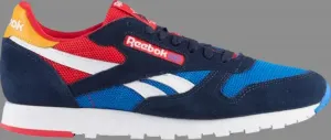 Кроссовки classic leather mu 'collegiate navy red' Reebok, синий