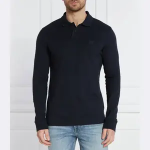 Рубашка-Поло приталенного кроя Boss, синий