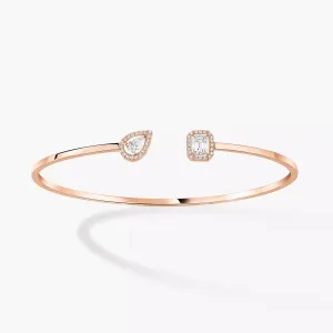 Браслет Messika My Twin Toi & Moi Thin 0.15ct x2, розовое золото/бриллианты