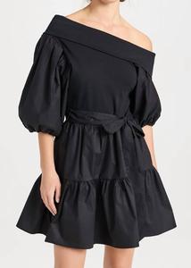 Короткое платье Georgia черного цвета Tanya Taylor