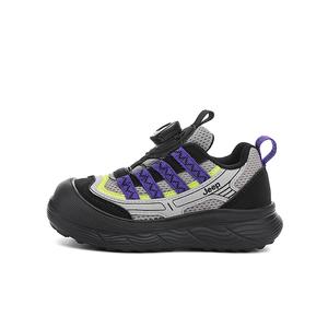 Explorer 2.0 Противоскользящие износостойкие низкие повседневные кроссовки для детей Jeep, черный/серый/фиолетовый