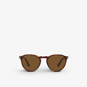 PO3286S Солнцезащитные очки Phantos в ацетатной оправе и кристаллах Persol, коричневый