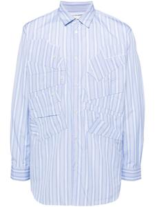 Comme Des Garçons Shirt рубашка в полоску, синий