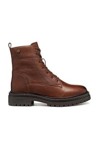 Замшевые ботильоны D IRIDEA Geox, коричневый